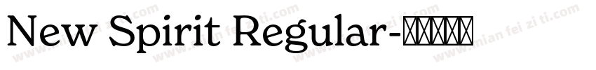 New Spirit Regular字体转换